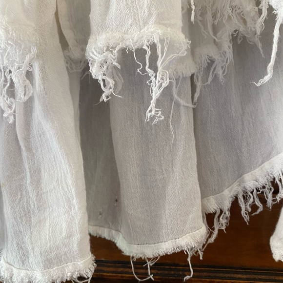 Free People White 60’s Style Blouse - Picture 8 of 12